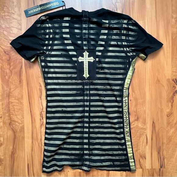 The Saints Sinphony short sleeve tee 🔥 NWT 🔥 Y2K 🔥 metal studs 🔥 large - Picture 5 of 10